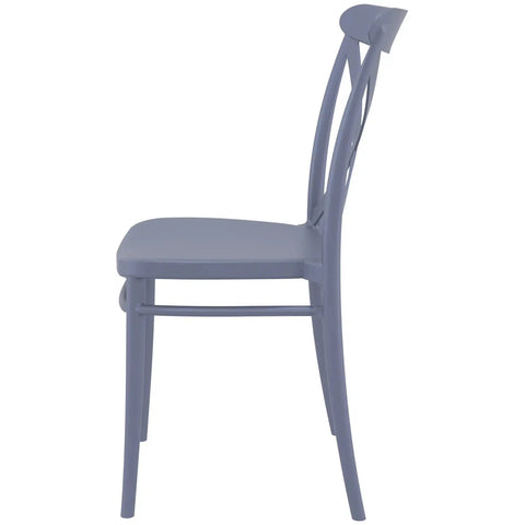 Cross Chair By Siesta In Anthracite, Viewed From Side