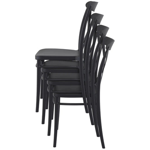 Cross Chair By Siesta In Black Stacked