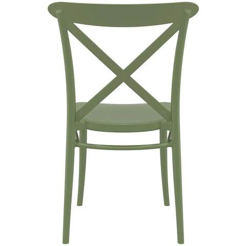 Cross Chair By Siesta In Olive Green, Viewed From Behind