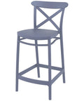 Cross Counter Stool By Siesta In Anthracite, Viewed From Angle In Front