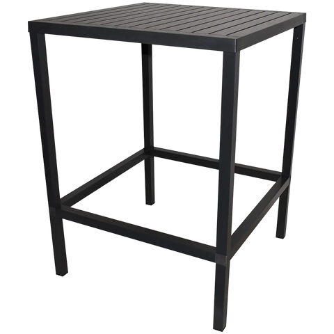 Cube By Nardi Bar Table 80x80 In Anthracite, Viewed From Angle In Front