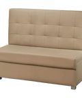 Custom Banquette Seating With Stitch Pattern Back, Viewed On Angle