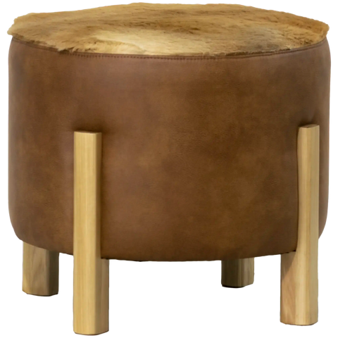 Custom Ottoman Warwick Eastwood Tan Kangaroo Fur A1