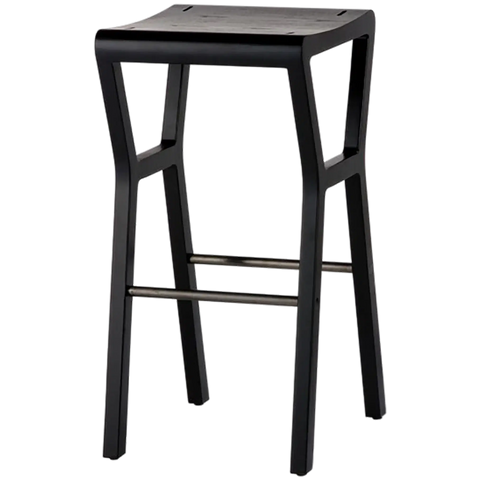 Dita Bar Stool In Black, Viewed From Front Angle