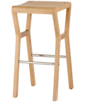 Dita Bar Stool In Natural, Viewed From Front Angle