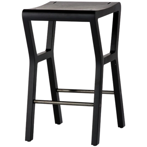 Dita Counter Stool In Black, Viewed From Front Angle