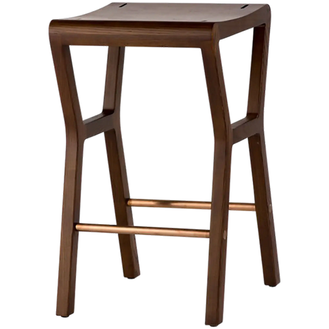 Dita Counter Stool In Walnut, Viewed From Front Angle