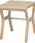 Dita Low Stool In Natural, Viewed From Front Angle