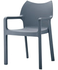 Diva Chair By Siesta In Anthracite, Viewed From Angle In Front