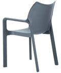 Diva Chair By Siesta In Anthracite, Viewed From Behind On Angle