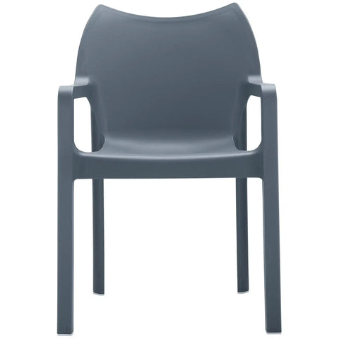 Diva Chair By Siesta In Anthracite, Viewed From Front