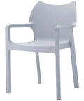 Diva Chair By Siesta In Silver Grey, Viewed From Angle In Front