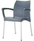 Dolce Armchair By Siesta In Anthracite, Viewed From Angle In Front