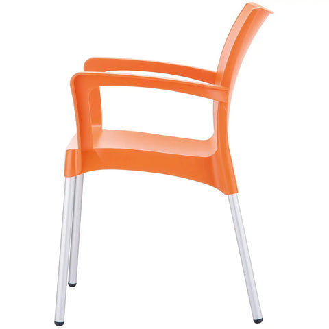 Dolce Armchair By Siesta In Orange, Viewed From Side