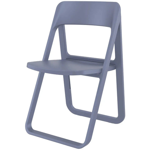 Dream Folding Chair By Siesta In Anthracite, Viewed From Angle In Front