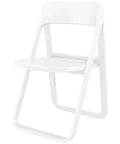 Dream Folding Chair By Siesta In White, Viewed From Angle In Front
