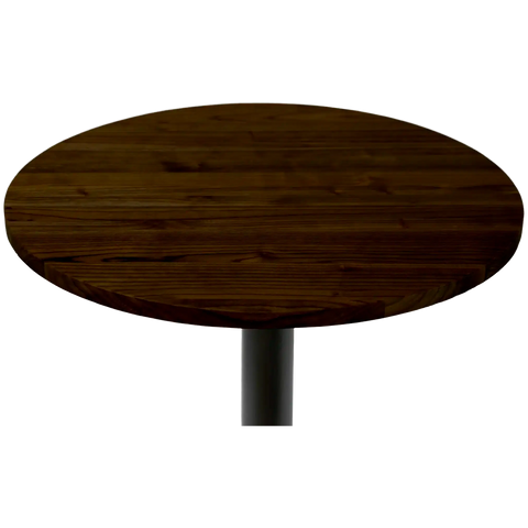 Elm Timber Table Top 700Dia Walnut, Viewed From Front