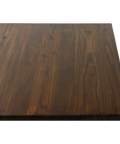 Elm Timber Table Top 800X800 Walnut, Viewed From Front Corner