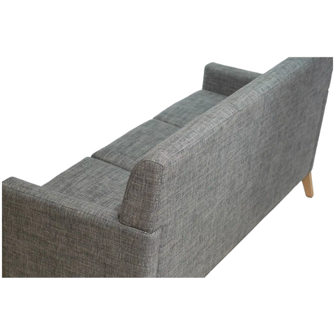 Fitzgerald 3 Seater Sofa With Zion Slate Material, Viewed From Front Back Angle