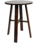 Funk Bar Table In Walnut 80Dia, Viewed From Front Angle