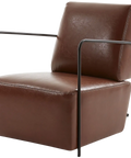 Gamer Lounge Chair In Rust, Viewed From Angle In Front