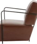 Gamer Lounge Chair In Rust, Viewed From Side