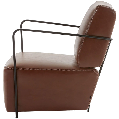 Gamer Lounge Chair In Rust, Viewed From Side