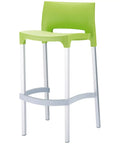 Gio Barstool By Siesta Green, Viewed From Angle In Front