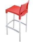 Gio Barstool By Siesta Red Top, Viewed From Side