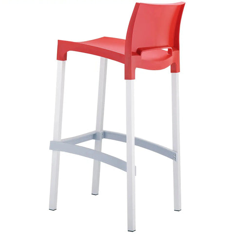 Gio Barstool By Siesta Red, Viewed From Behind On Angle