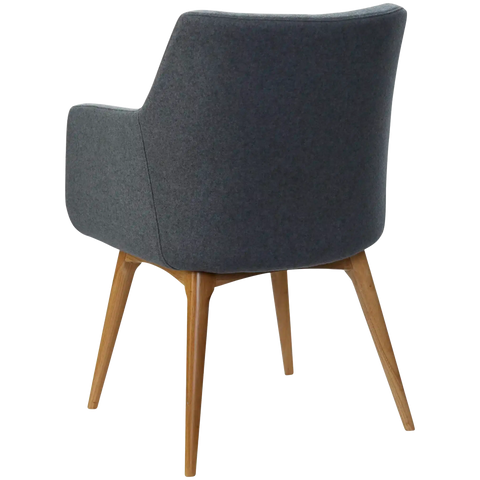 Hady Armchair With Natural Timber Legs And Custom Upholstery Plymouth Shell, View From Back Angle