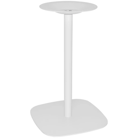 Helsinki Table Base In White Single 80 View Front Angle.