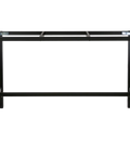 Henley Bar Table Frame In Satin Black To Suit 1800x800 Top, Viewed From Side