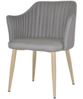 Kuji Chair Birch Metal 4 Leg With Gravity Steel Shell, Viewed From Angle In Front