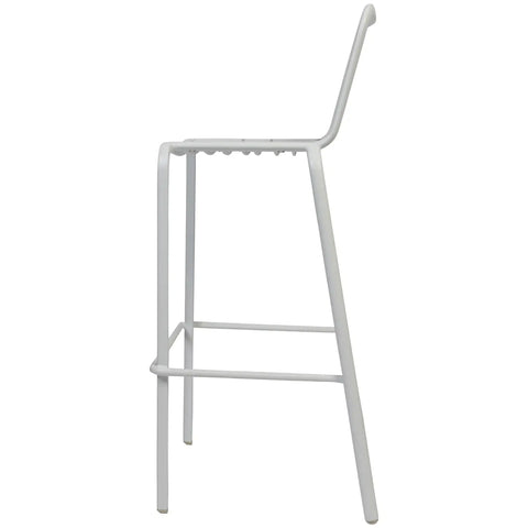 Lambretta Bar Stool By Dolce Vita In White, Viewed From Side