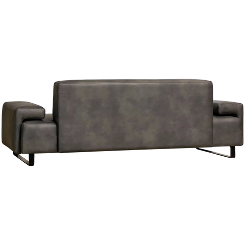 Levanti 3-Seater Sofa With Warwick Eastwood Slate Fabric And Black Sled, Viewed From Back Angle