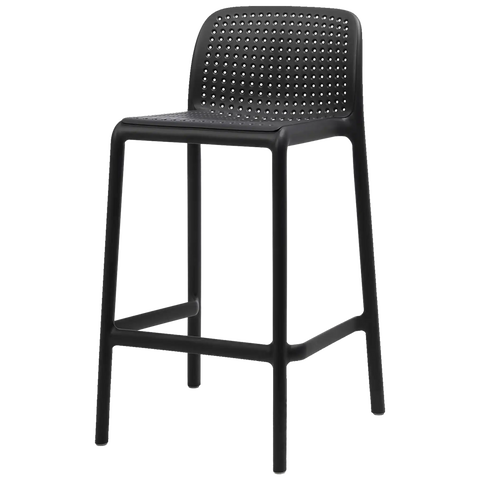 Lido Counter Stool By Nardi In Anthracite, Viewed From Angle In Front