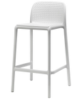 Lido Counter Stool By Nardi In White, Viewed From Angle In Front