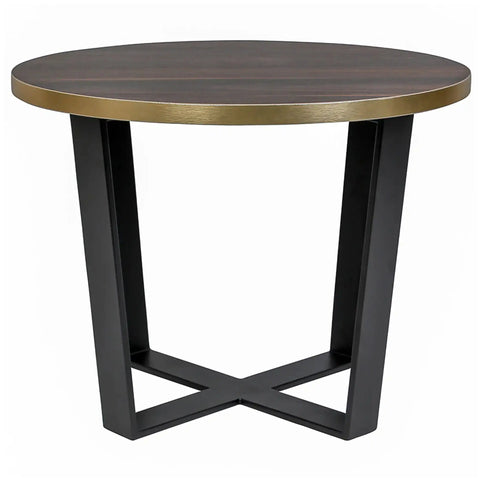 Lila Coffee Base In Black With Table Top, Viewed From Front Angle