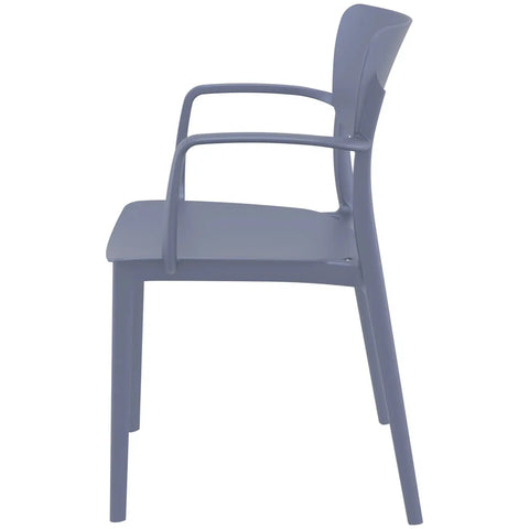 Lisa Armchair By Siesta In Anthracite, Viewed From Side