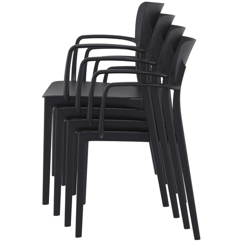 Lisa Armchair By Siesta In Black Stacked