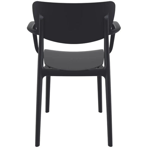 Lisa Armchair By Siesta In Black, Viewed From Behind