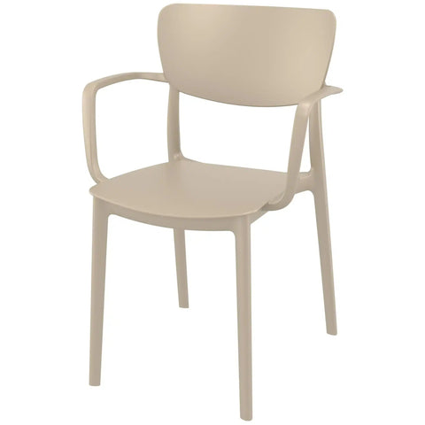 Lisa Armchair By Siesta In Taupe, Viewed From Angle In Front