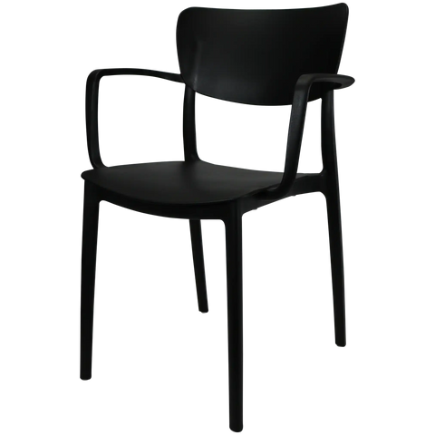 Lisa XL Armchair By Siesta In Black 2 Seat Pad, Viewed From Front