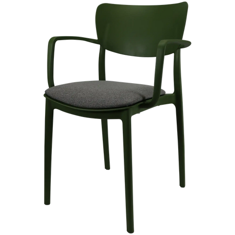 Lisa XL Armchair By Siesta In Olive Green With 3 Seat Pad, Viewed From Angle