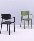 Loft Armchair By Siesta In Black And Olive Green