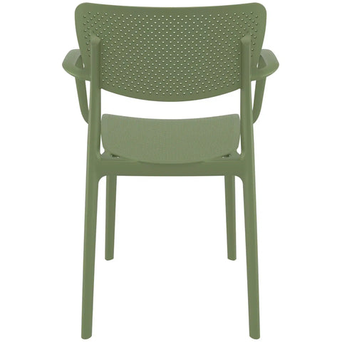 Loft Armchair By Siesta In Olive Green, Viewed From Behind