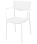 Loft Armchair By Siesta In White, Viewed From Angle In Front