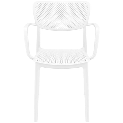 Loft Armchair By Siesta In White, Viewed From Front