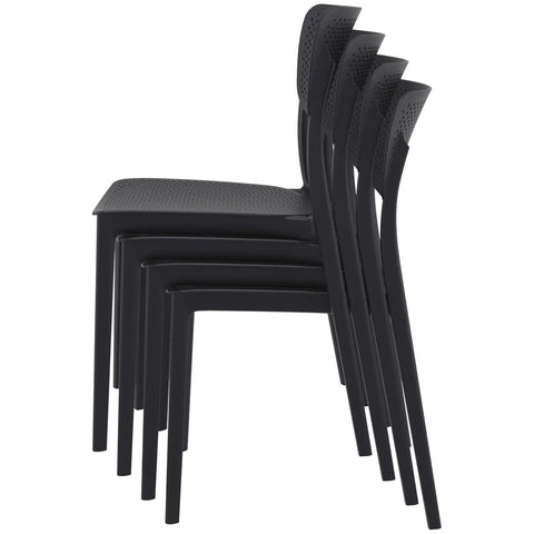 Lucy Chair By Siesta In Black Stacked